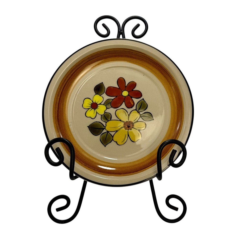 8 Vintage Fashion Manor Daisy Vale Salad Plates 7.5" Japan Stoneware JC Penny